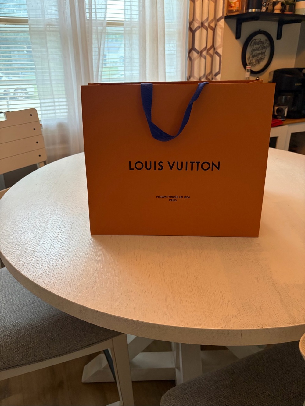 Louis Vuitton Orange & Blue Gift Bag - Luxury Branded Shopping Bag
